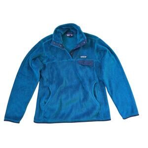 Patagonia Re-Tool Fleece Snap-T Pullover Teal Blue